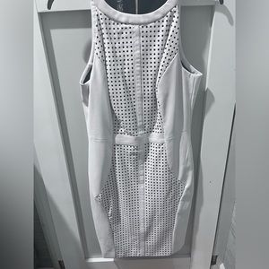 White vegan leather dress